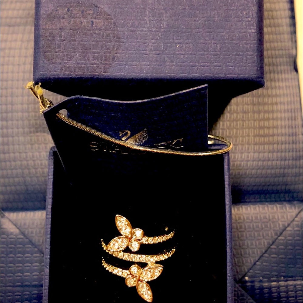 Authentic stunning Swarovski butterfly ring